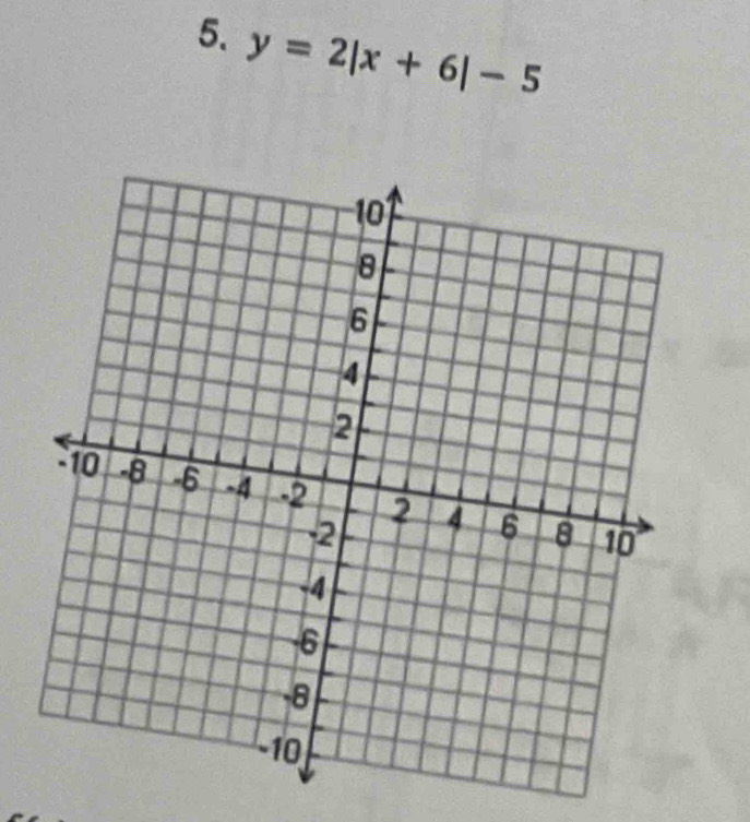 y=2|x+6|-5