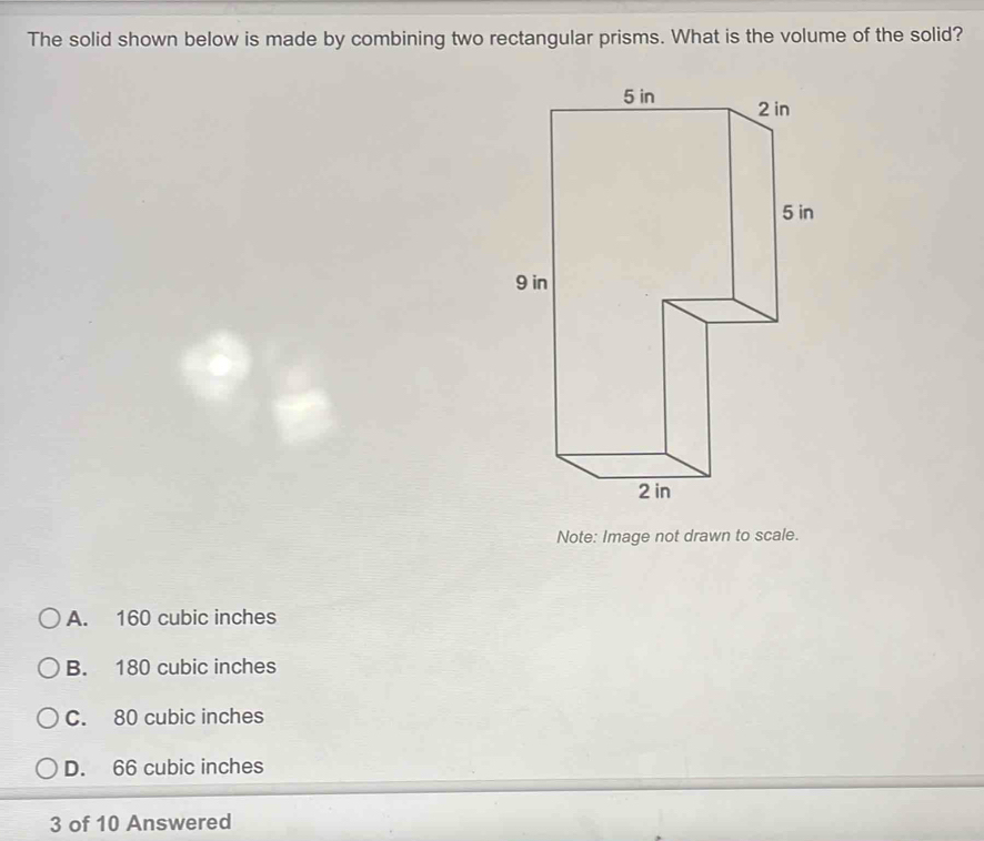 Solved: The solid shown below is made by combining two rectangular ...