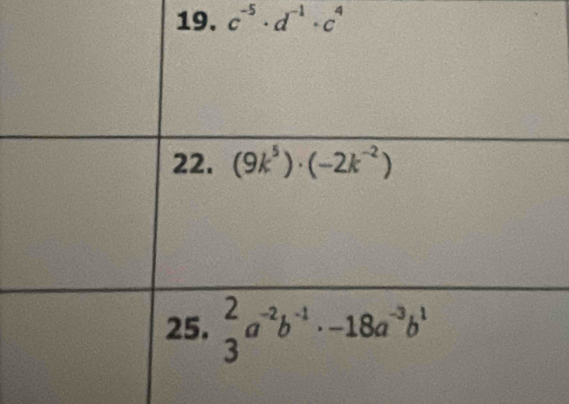 c^(-5)· d^(-1)· c^4