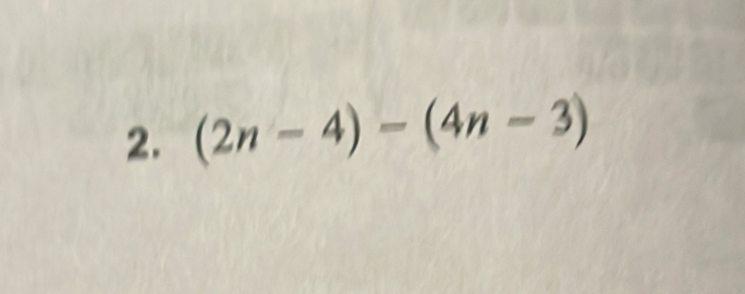 (2n-4)-(4n-3)