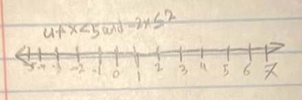 4+x<5</tex> and 1° -2x≤ 2