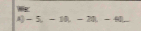 We 
4 -5, -10, -20, -41, _