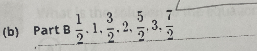 Part 8 1/2 , 1,  3/2 , 2,  5/2 , 3,  7/2 