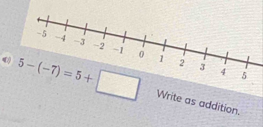 》 Write as addition.