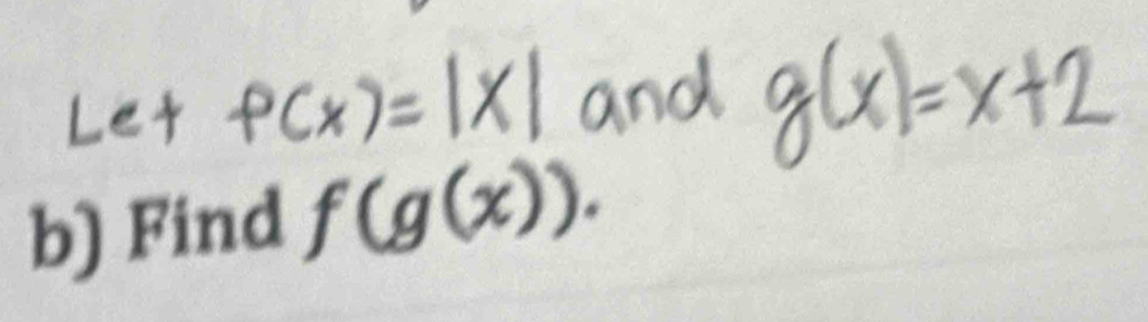 Find f(g(x)