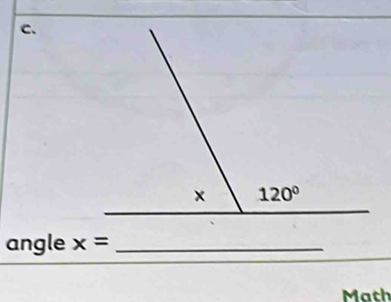 angle x= _
Math