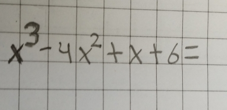 x^3-4x^2+x+6=