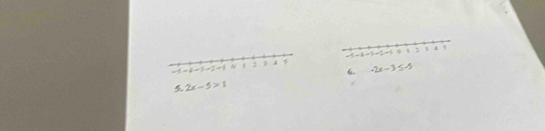 -1 -2 99 2 5 -5
- -2 -1 、 : 
6 -2x-3≤ -5
2x-5>1