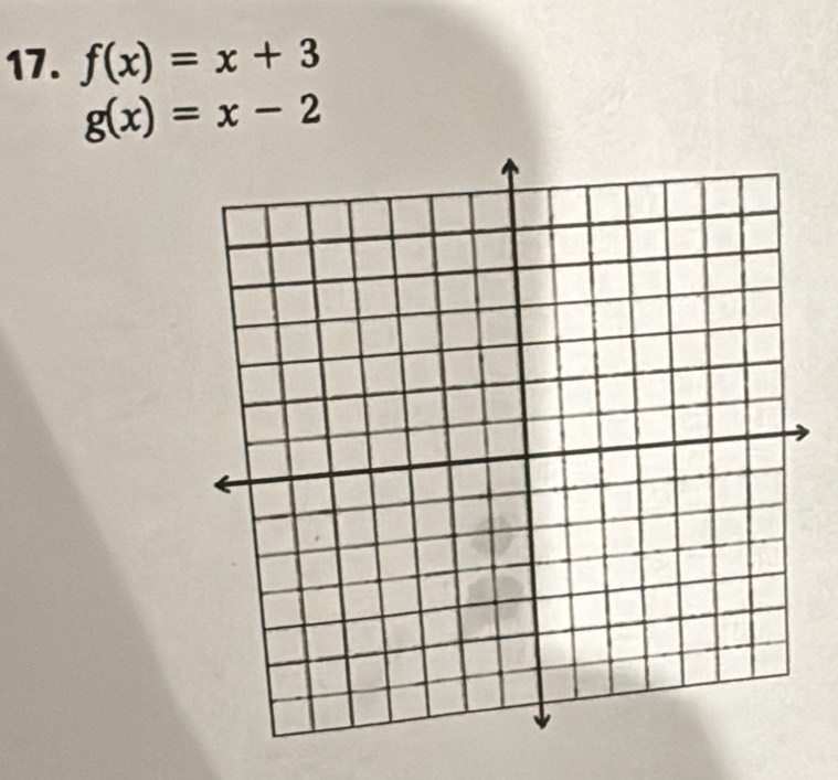 f(x)=x+3
g(x)=x-2