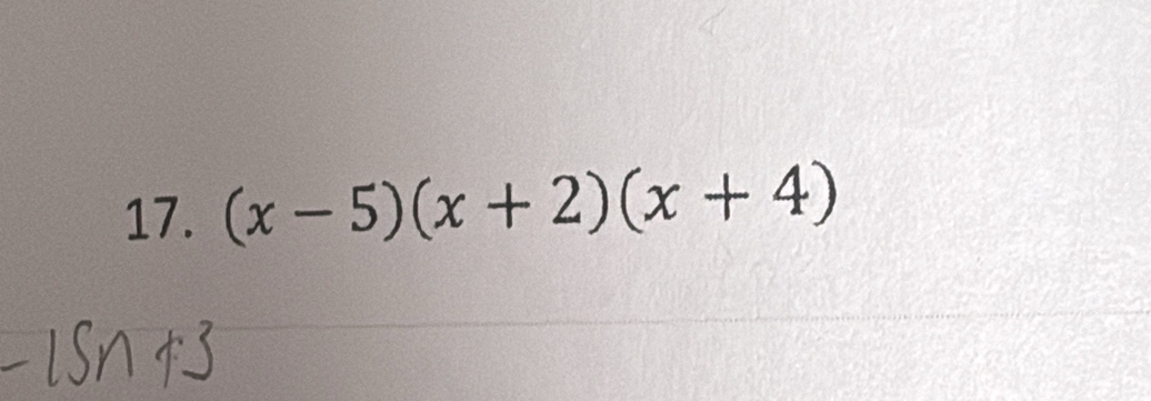 (x-5)(x+2)(x+4)