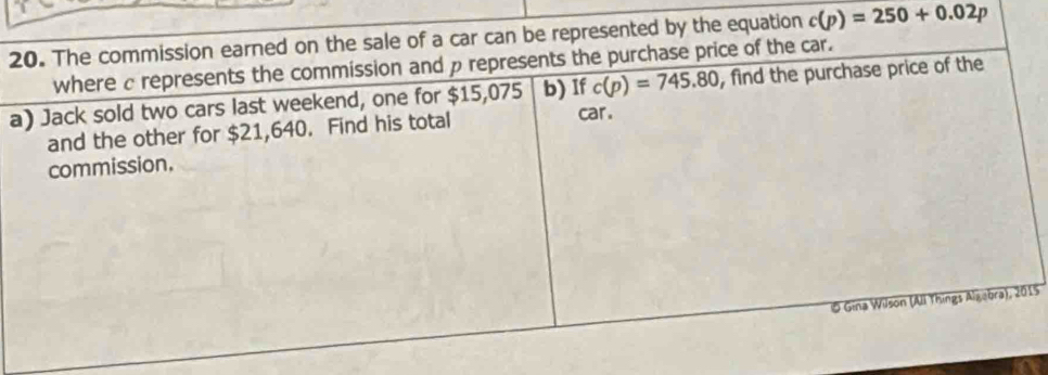 2 c(p)=250+0.02p
a
15