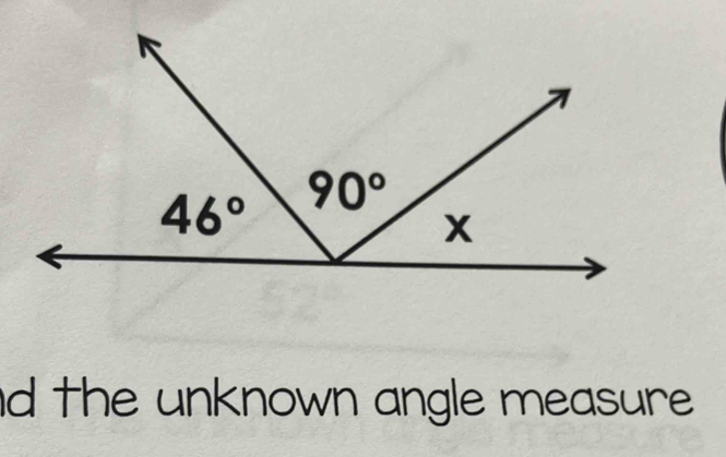 the unknown angle measure .