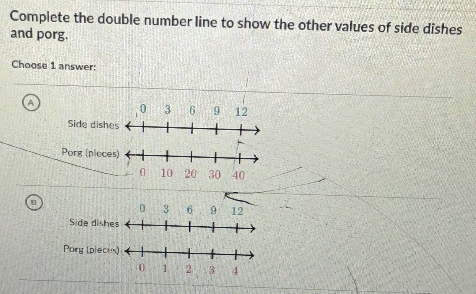 Solved: Complete the double number line to show the other values of ...