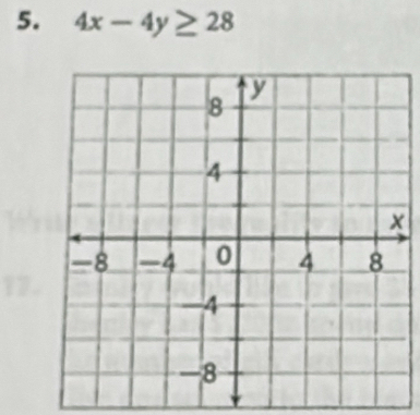 4x-4y≥ 28