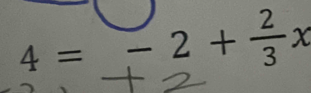 4= =-2+ 2/3 x