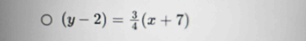 (y-2)= 3/4 (x+7)