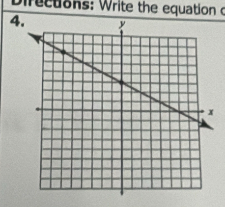 Directions: Write the equation c 
4