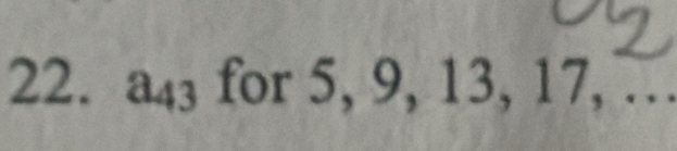 a4₃ for 5, 9, 13, 17, …