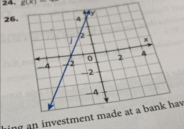 g(x)=
26. 
ing an investment made at a bank hav