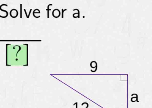 Solve for a.
overline [?]