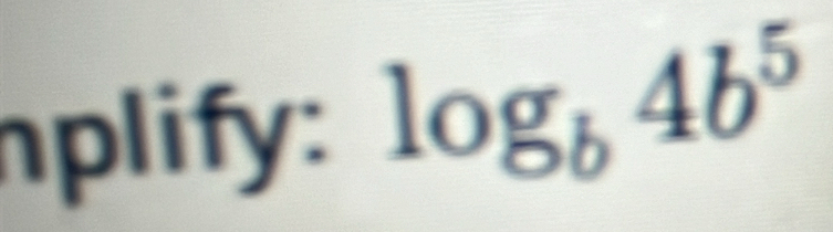 plify: log _b4b^5