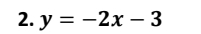 y=-2x-3