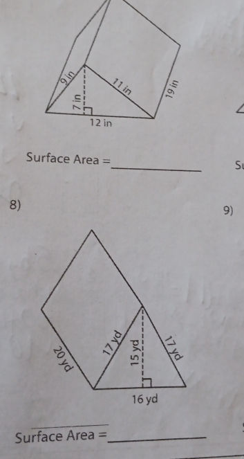 Surface Area =
Sự 
8) 
9) 
_ 
_ 
Surface Area =_