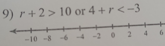 r+2>10 or 4+r
6