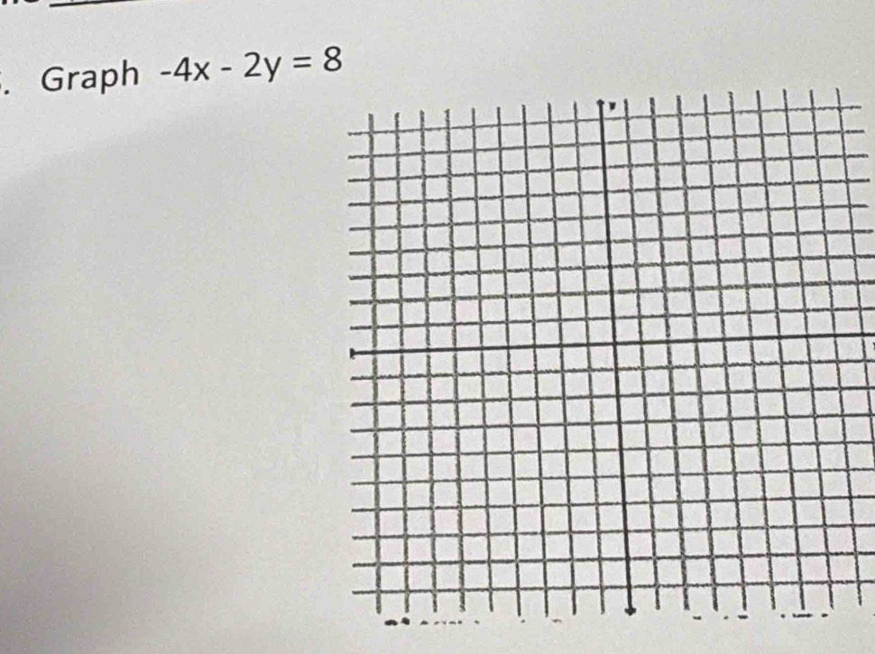 Graph -4x-2y=8