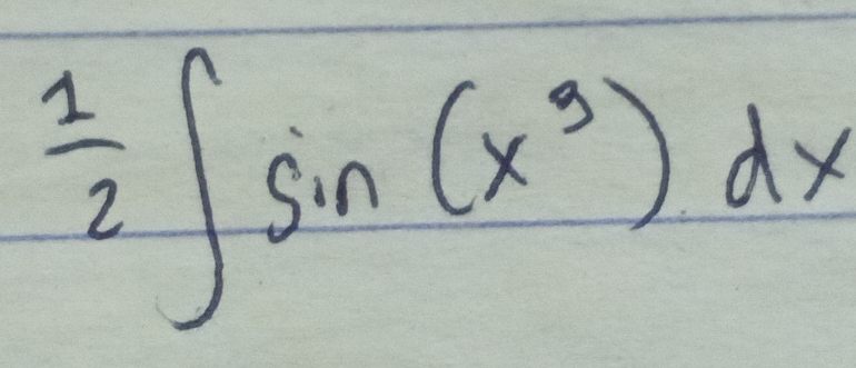  1/2 ∈t sin (x^3)dx