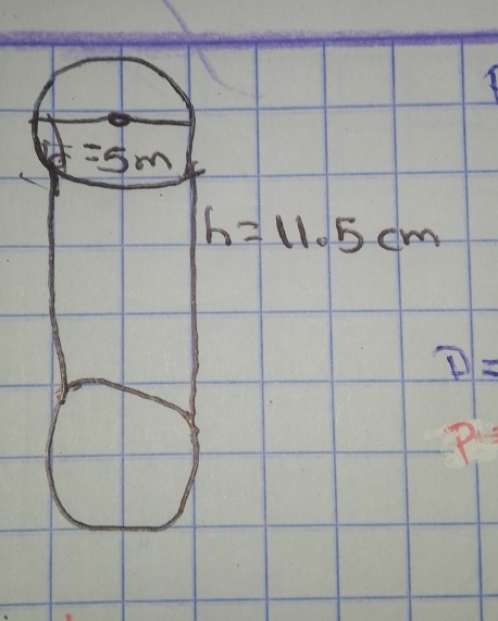 A=5m
h=11.5cm
D=
P