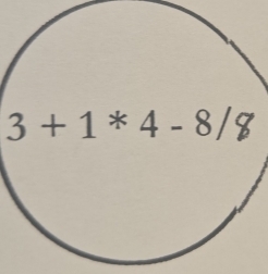 3+1*4-8/8