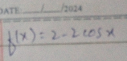 f(x)=2-2cos x