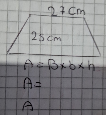 2+ Cm
25 cm
A=B* b* h
A=
A