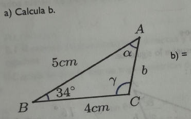 Calcula b.
b) =