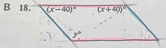 (x-40)^circ  (x+40)^circ 
y°