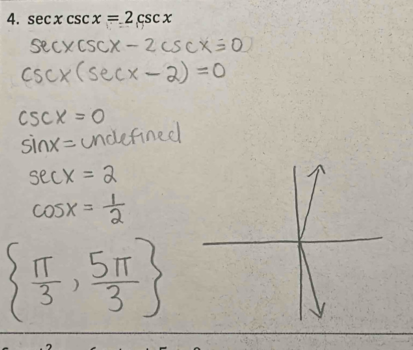 sec xcsc x=2csc x