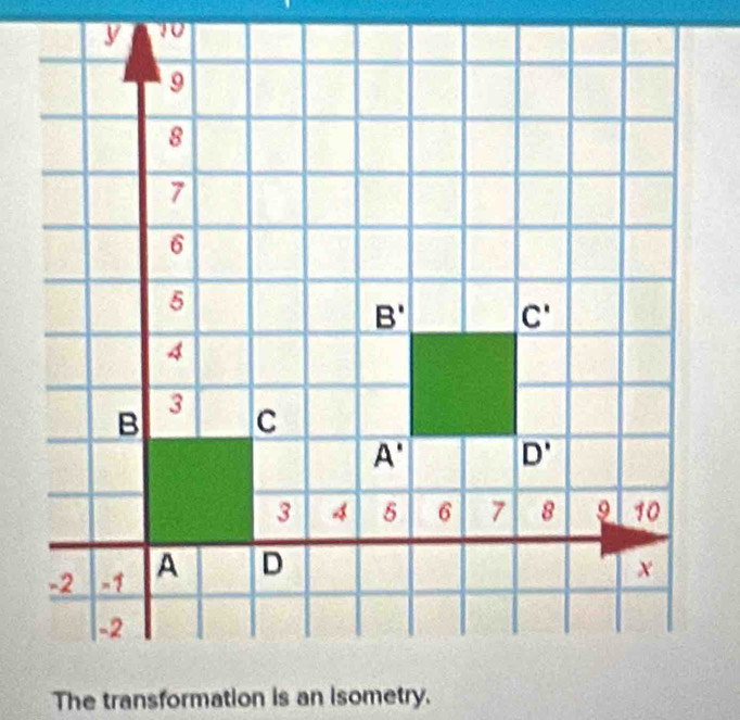 The transformation is an isometry.