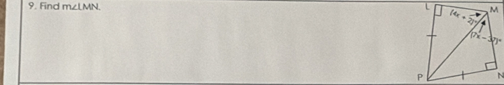 Find m∠ LMN.