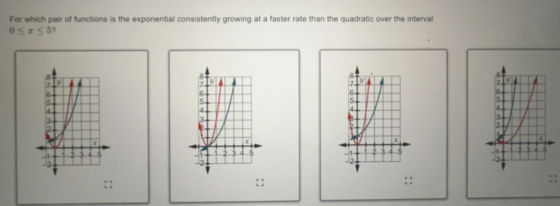 Solved: For which pair of functions is the exponential consistently ...
