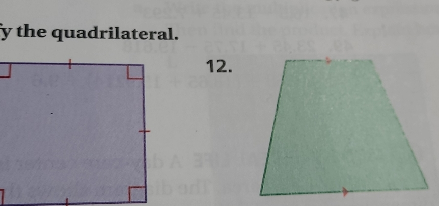 the quadrilateral. 
12.