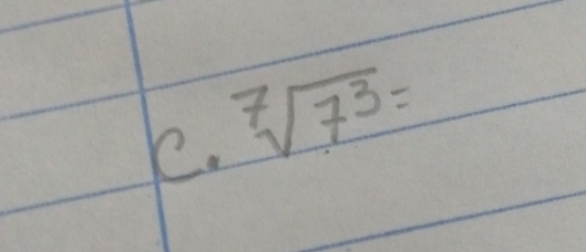 sqrt[7](7^3)=