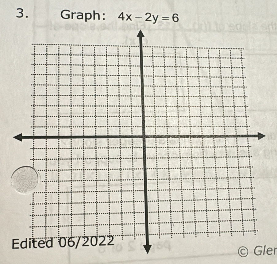 Graph: 4x-2y=6
Gler