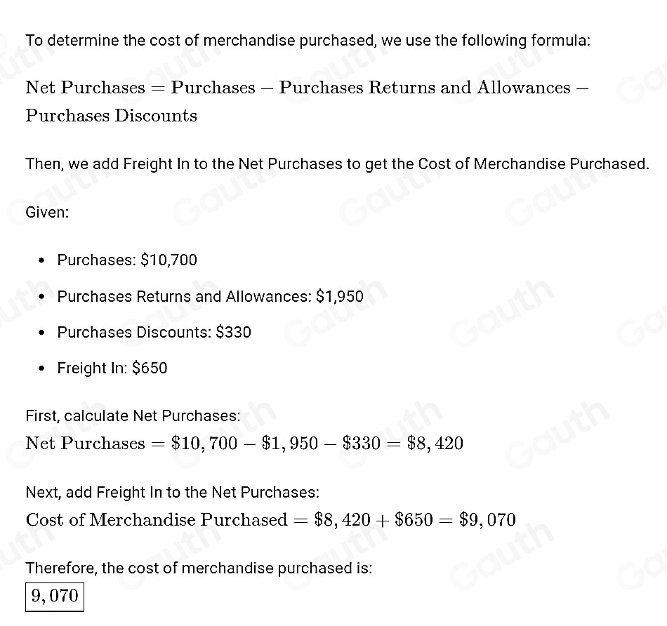 Solved: A company using the periodic inventory system has the following ...