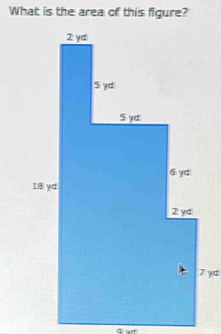 What is the area of this figure? 
④ vf