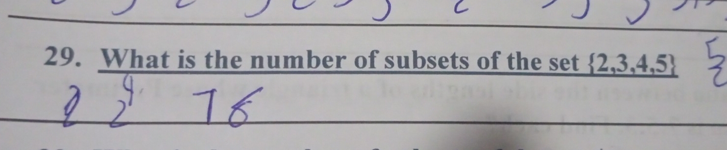 What is the number of subsets of the set  2,3,4,5