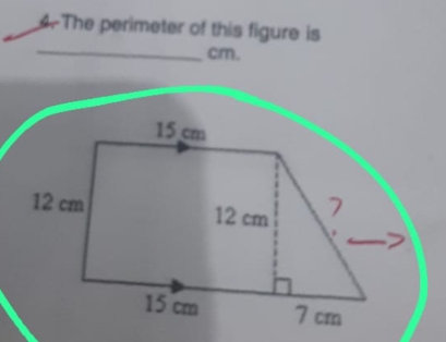 The perimeter of this figure is 
_
cm.