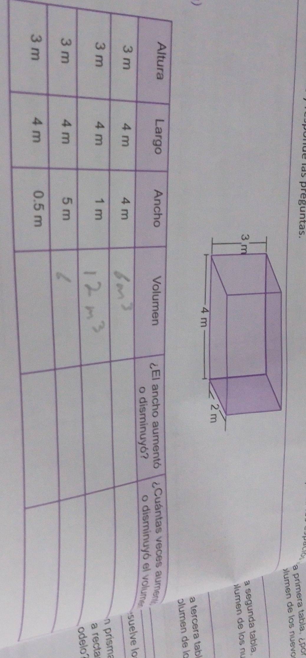 ponde las preguntas. 
cros 
a primera tabla, por 
umen de los nuevo 
_ 
a segunda tabla, 
)lumen de los nu 
_ 
a tercera tab 
plumen de lo 
lo 
ma 
ta 
o