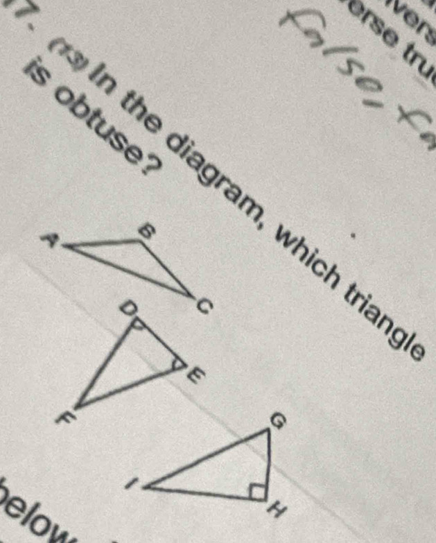 lver: 
erse tn 
is obtuse: 
13) In the diagram, which tria 
elo v