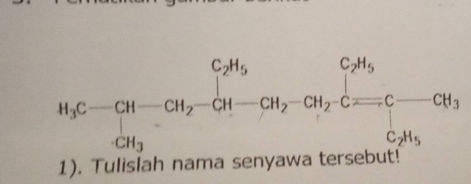 1). Tulislah nama senyawa